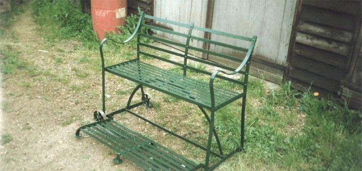 Garden Bench on Wheels